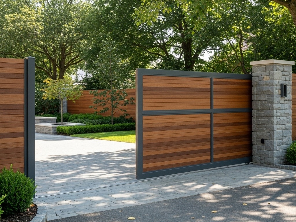 Residential Sliding Gate Installation by AD Security, Inc.